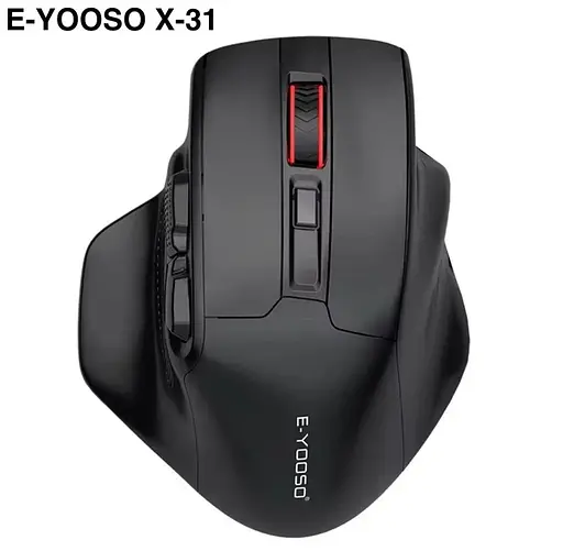Ігрова комп'ютерна миша E-YOOSO X-31 мишка з USB приймачем 2.4G і 4800 DPI, чорна  - фото 2
