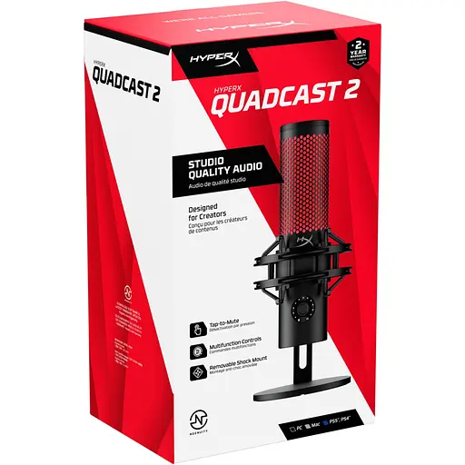 Мікрофон HyperX QuadCast 2 Black (872V1AA) - фото 11