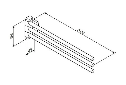 Вешалка для полотенец AM.PM Gem 40 см (A9032700) - фото 8