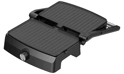 Прижимной контактный электрический гриль Grunhelm G1011 домашний с антипригарным покрытием 1000 Вт Серый - фото 3