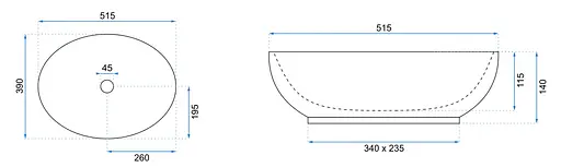 Умивальник Rea Carola slim накладний білий REA-U8198, Білий - фото 6