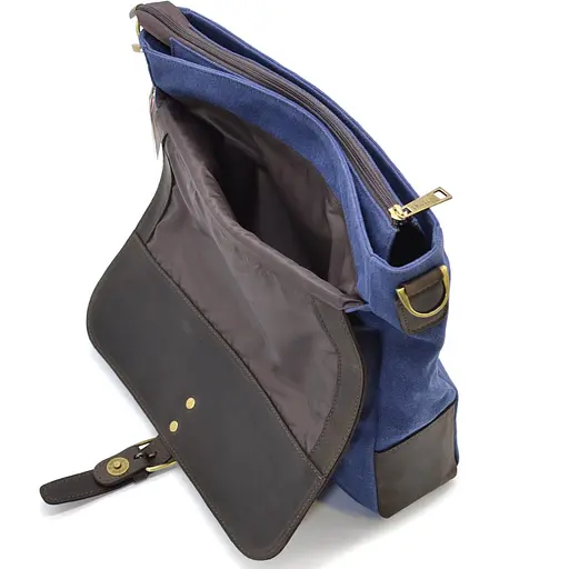 Кожаная мужская сумка через плечо TARWA 30х32х7.5 см sum0025762 - фото 8