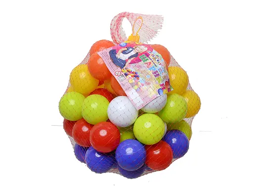 Набір м’яких різнокольорових кульок Kinderway, 60 шт., 02-413 - фото 3