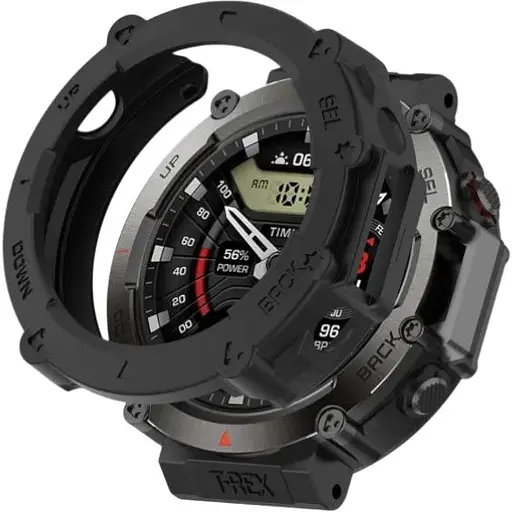Чехол-бампер DK Силикон Outlines для Xiaomi Amazfit T-Rex Ultra (black)