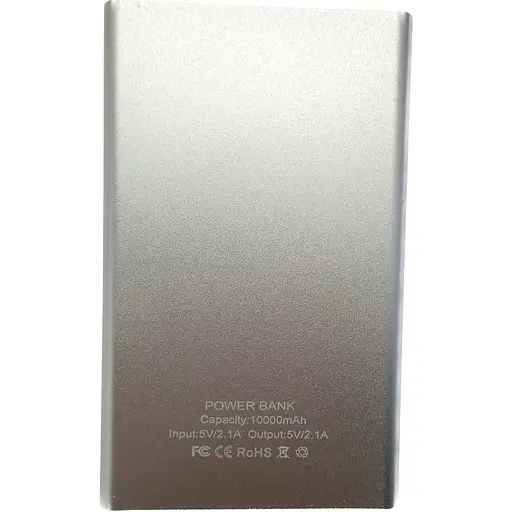 УМБ Power Bank Pineng 9800mAh повербанк внешний аккумулятор Silver (11244) - фото 5