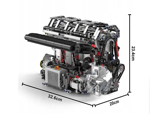 Конструктор двигун Mould King Technic L4 чотирициліндровий бензиновий L4 для дітей та дорослих  1897 деталей - фото 3