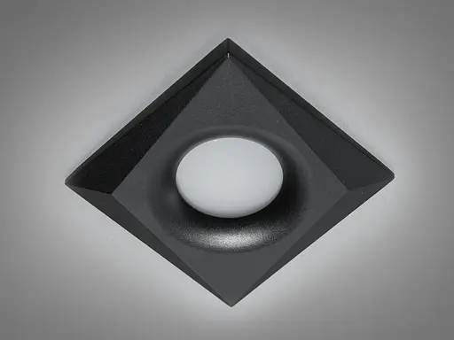 Чорний точковий врізний світильник серія "Аluminium" - фото 1