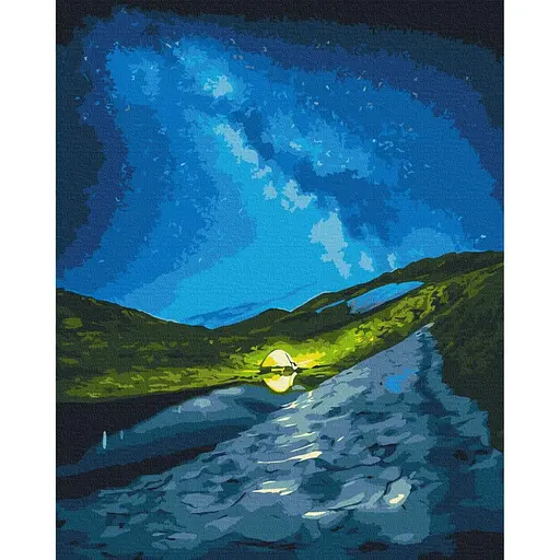 Картина за номерами Кемпінг під зірками Roksolana Baran Brushme 40x50 см кольорова 000276746