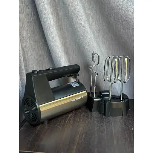 Ручний міксер Grunhelm GRM629 з підставкою для дому 5 швидкостей 2 насадки Чорний 400 Вт - фото 2