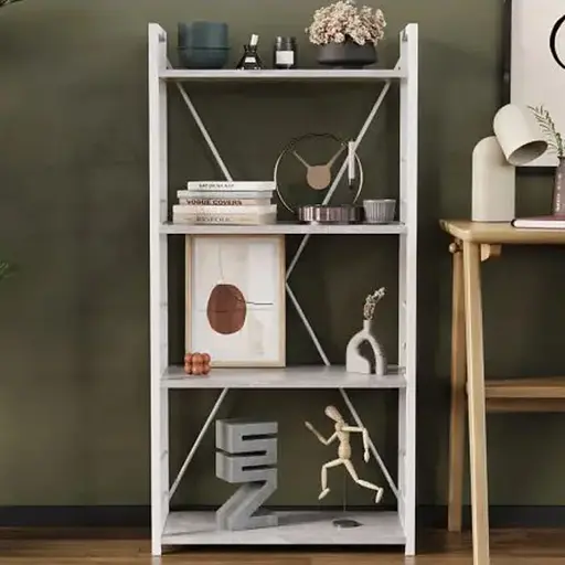 Етажерка 4/60 Ferrum-decor Серії Коннект 120x60x28 білий ДСП Бетон 16мм (FRD-105528)