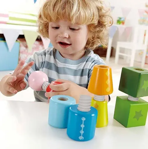 Набір дерев'яних блоків Hape Закрути E0416 Набір дерев'яних блоків - фото 8