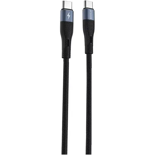 Кабель Proove Light Silicone USB-C to USB-C 60W 1m Black (CCLC60001101) [133318]