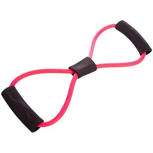 Еспандер EasyFit вісімка трубчастий рожевий (EF-3947-P) - фото 1