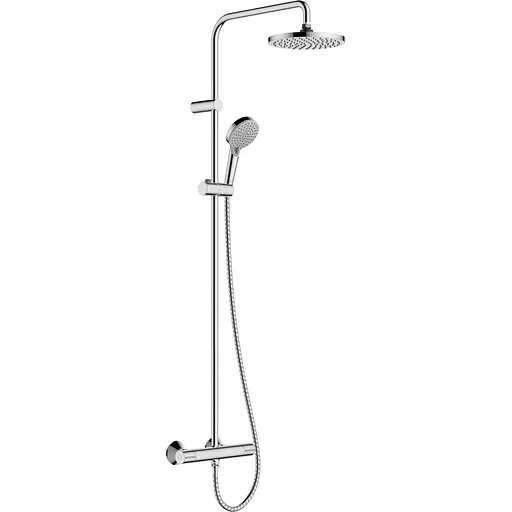 Душова система Hansgrohe Vernis Blend Showerpipe 200 1jet EcoSmart з термостатом Chrome 26089000, Хром - фото 1