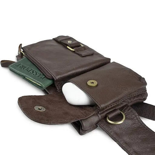 Чоловіча шкіряна сумка Vintage 24,5х14х4 см sum0012713 - фото 7