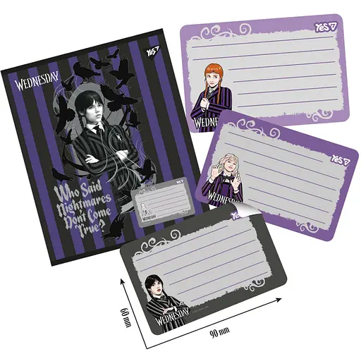 Наліпки на зошити Yes Wednesday 1 8 шт. (955530) - фото 2
