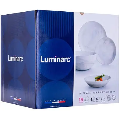 Уцінка. Столовий сервіз Luminarc Diwali Marble Granit 19 предметів (Q0217) - фото 7