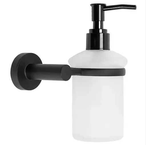 Дозатор для рідкого мила Rea 322212 black REA-77041, Чорний матовий - фото 2