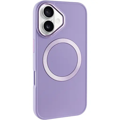 Чохол Epik TPU Bonbon Metal Style with MagSafe для Apple iPhone 16, 6.1 Бузковий/Dasheen - фото 1