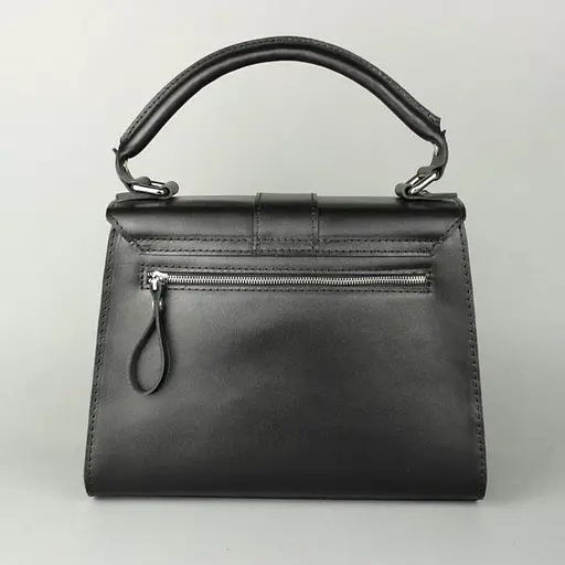 Жіноча шкіряна сумка Ester чорна - фото 5