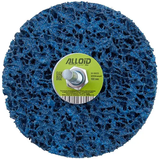 Круг зачисний Alloid Building Tools корал з тримачем для дриля 100 мм (SD-100223) - фото 1