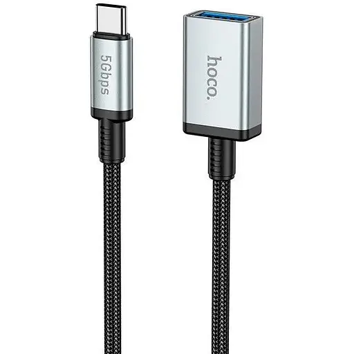 Кабель Hoco Type-C male to USB female USB 3.0 excellent speed extension cable US10 0.5 м 5Gbps OTG - фото 1