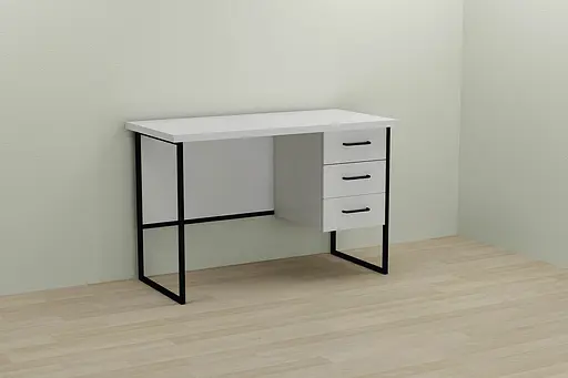 Компьютерный стол Ferrum-decor Гарри 75x140x70 черный ДСП Белый 32мм (FRD-103566)