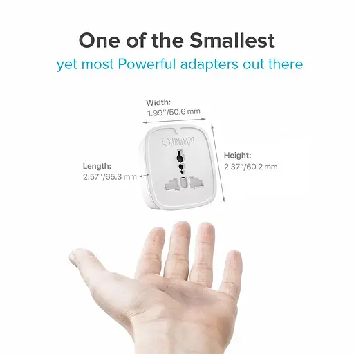 Європейський адаптер Unidapt типу C - World to Europe - 3 в 1 Міжнародний штекер живлення з 2 USB та AC - Універсальний вхідний - фото 2