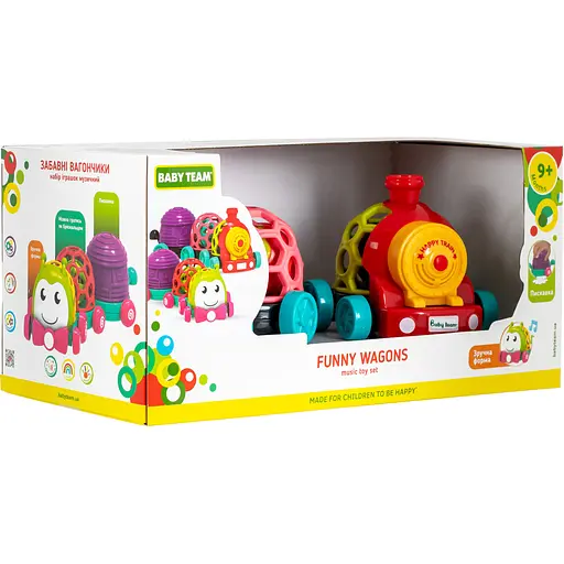 Набір іграшок музичний Baby Team Забавні вагончики (8672_паровозик) - фото 6
