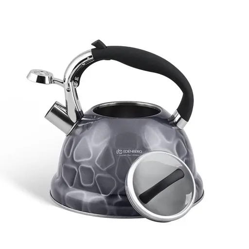 Чайник из нержавеющей стали 3.0 л для индукционной плиты Edenberg EB-1910 серый - фото 2