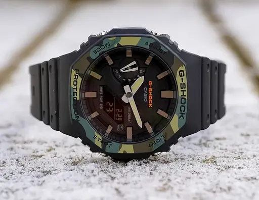 Часы мужские противоударные оригинальные японские Casio G-Shock GA-2100SU-1AER с полимерным ремешком - фото 5