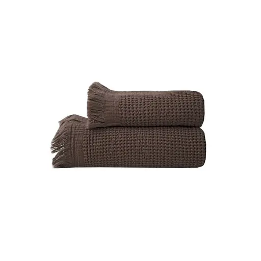 Полотенце Lotus Home Rius dark brown темно-коричневое 90х170 см (svt-2000022346658) - фото 4