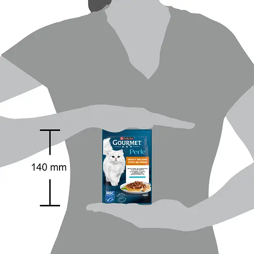 Вологий корм для дорослих котів Purina Gourmet Perle Mini Fillets Tuna міні філе у соусі з тунцем 85 г - фото 4
