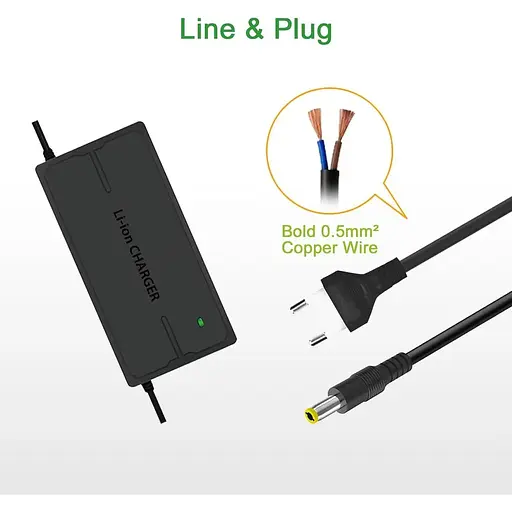 Зарядний пристрій 54.6V 3A для літій-іонних батарей 13S 48V - фото 3