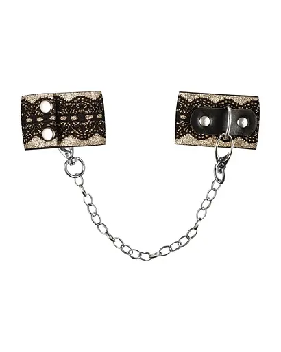 Наручники з блискітками та ланцюгом Obsessive A746 cuffs - фото 3