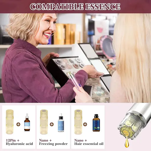 Ручка для микроиглы PELCAS Автоматический аппликатор для сыворотки Микроиглы 5 скоростей с ЖК-экраном Type-C - фото 2