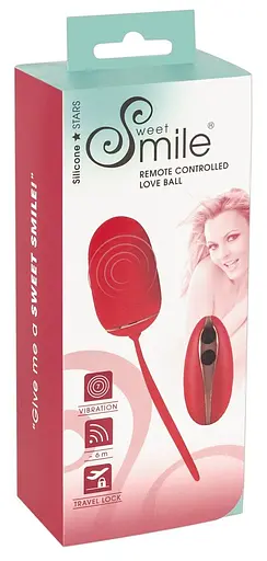 Виброяйцо Sweet Smile Remote Controlled Love Ball 15.3 см красный - фото 7