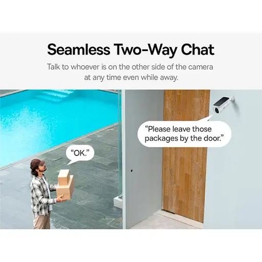 Камера відеоспостереження Baseus Security S1 Outdoor Camera 2k 145° 8Gb eMMC Night vision 400lm - фото 2