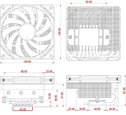 Кулер для процессора ID-Cooling IS-67-XT Black (IS-67-XT Black) - фото 7