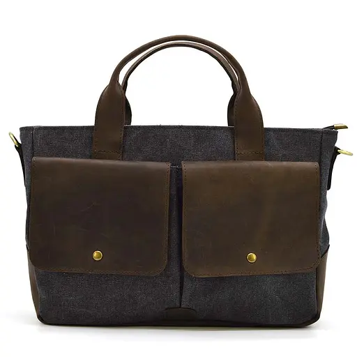 Кожаная мужская сумка TARWA 36х27х10 см sum0026084 - фото 8