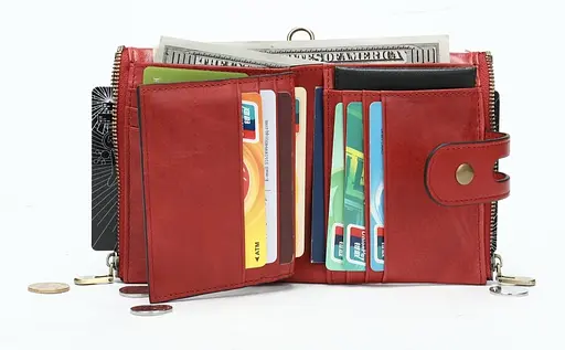 Женский кожаный кошелек Vintage 9х12х4 см acs0015302 - фото 8