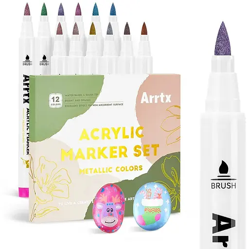 Металлические маркеры Arrtx AACM-0612A, 12 шт.