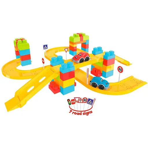 Детский конструктор Автотрек ТехноК 8324TXK 100 деталей - фото 1