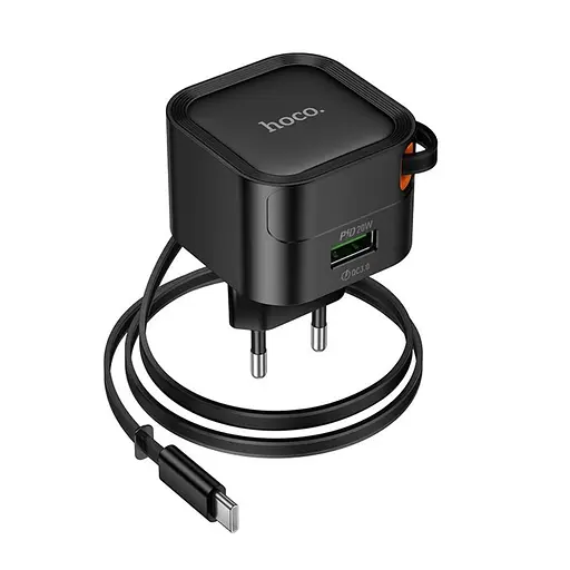 Зарядное устройство Hoco C154A PD QC черный + кабель Type-C - фото 5