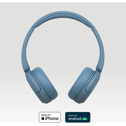 Наушники Sony On-ear WH-CH520 BT 5.2 SBC AAC Wireless Mic синие - фото 3