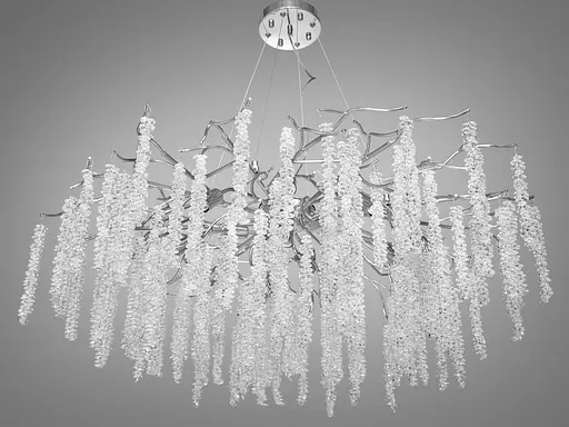 Сучасна новинка, кришталева люстра Гліцинія на 14 ламп, хром - фото 2