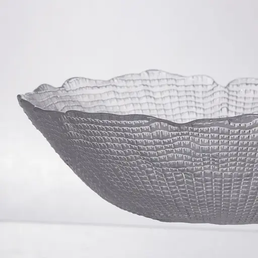 Салатница большая стеклянная прозрачная 2 литра, круглая салатница для салатов фруктов и десертов Yiwu 64486-48 - фото 4