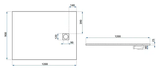 Душовий піддон Rea Magnum 90x120 white REA-K3337 Білий - фото 10