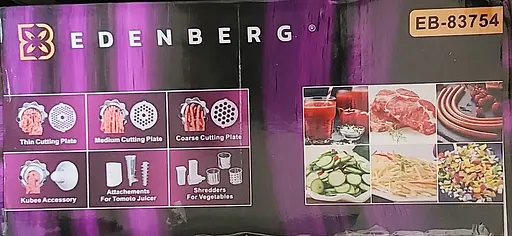 Электрическая мясорубка для мяса Edenberg EB-83754 обычная бытовая электромясорубка для дома с насадками - фото 5