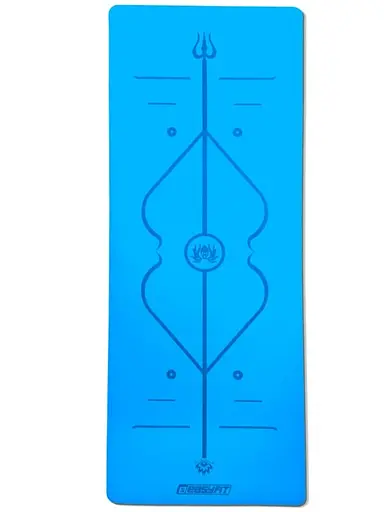 Коврик для йоги профессиональный EasyFit каучук 5 мм Синий (EF-1925-BL) - фото 1